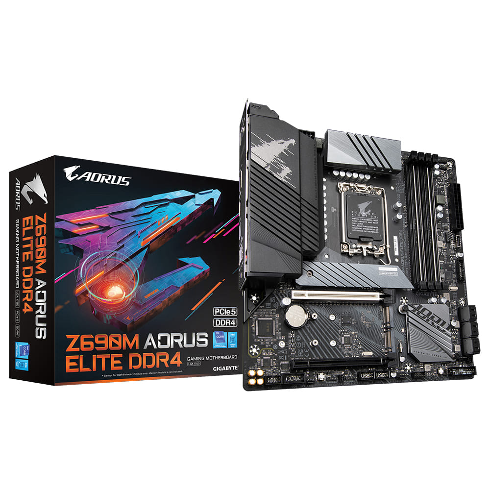 Gigabyte Z690M Aorus Elite DDR4 LGA 1700 Micro-ATX Motherboard