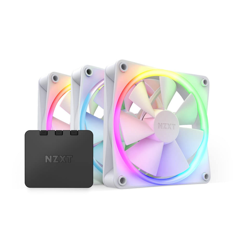 NZXT F120RGB 120mm RGB Case Fans (Triple Pack) - White