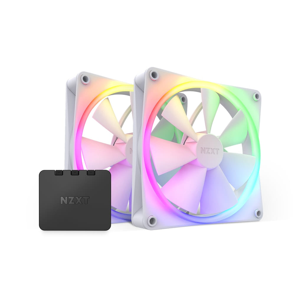 NZXT F140RGB 140mm RGB Case Fans (Twin Pack) - White