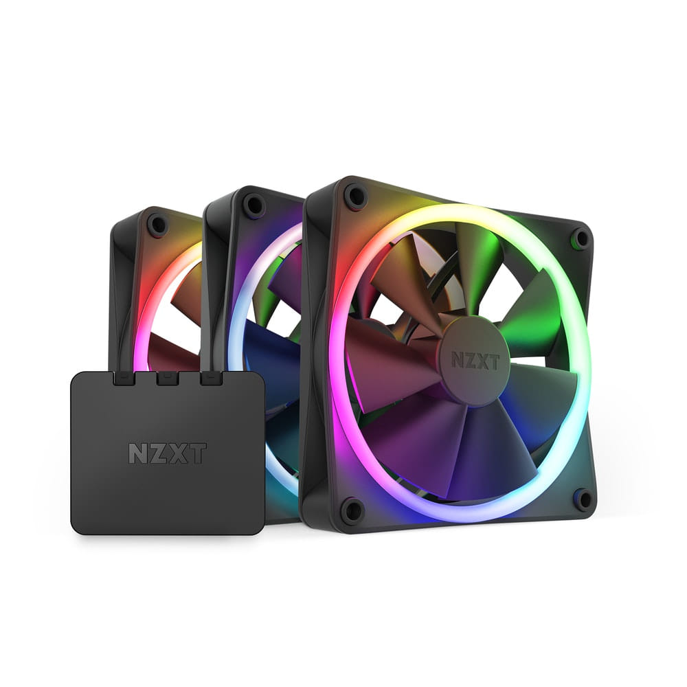 NZXT F120RGB 120mm RGB Case Fans (Triple Pack) - Black