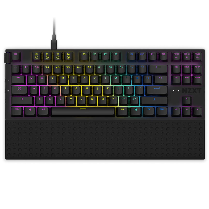 NZXT Keyboard TenKeyLess USB Mechanical Gateron Red Switches - Black