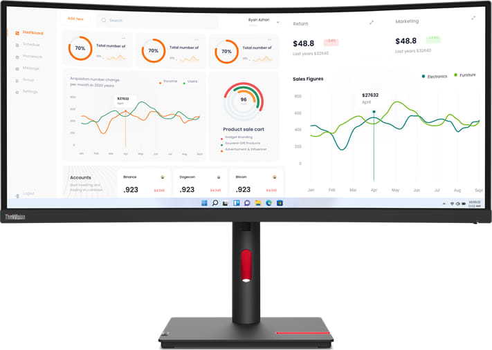 Lenovo ThinkVision T34w-30 34" WQHD Monitor