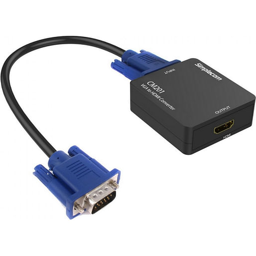 Simplecom Full HD 1080P VGA to HDMI Converter with Audio
