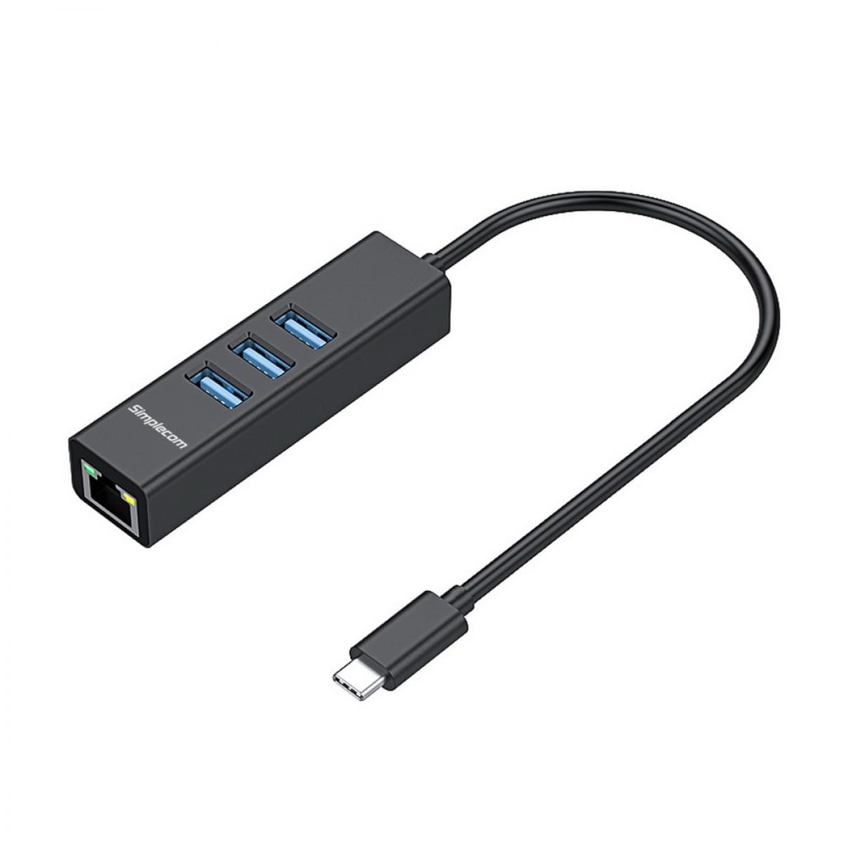 Simplecom CHN421 USB-C to 3-Port USB Hub Black