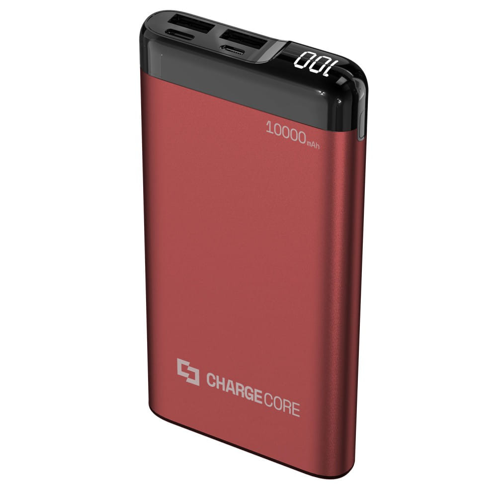 Laser 10000mAh Power Bank with LED Red