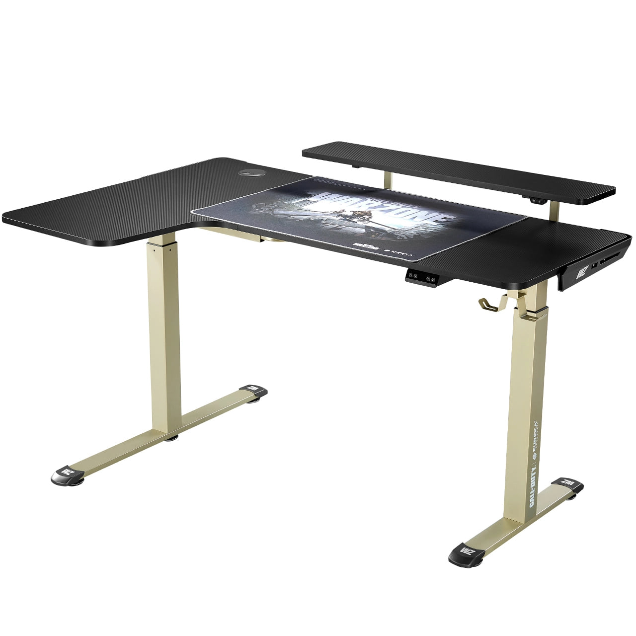 Eureka Call of Duty Gunship L-Shape T-Legs Gaming Desk