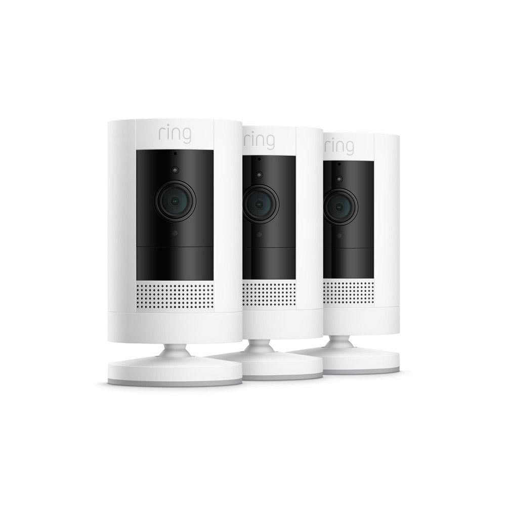 Ring Stick Up Cam Battery FHD Security Camera 3-Pack 3G - White