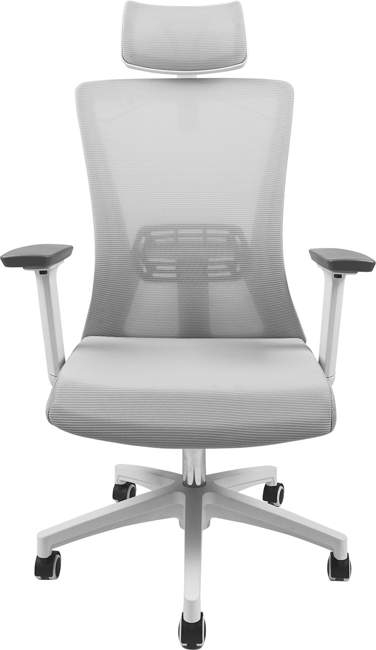 Fantech Office Chair Ergonomic Breathable Mesh with Adjustable 3D Soft Armrest - Grey