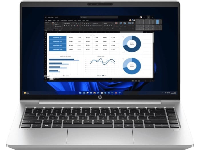 HP 445 G10 14" FHD IPS Touchscreen Laptop, Ryzen 5-7530U, 8GB RAM, 256GB SSD, Windows 11 Pro