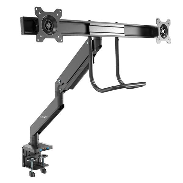 Dual-Monitor Arm -2 USB 3.0 Ports - Grommet/Desk Clamp