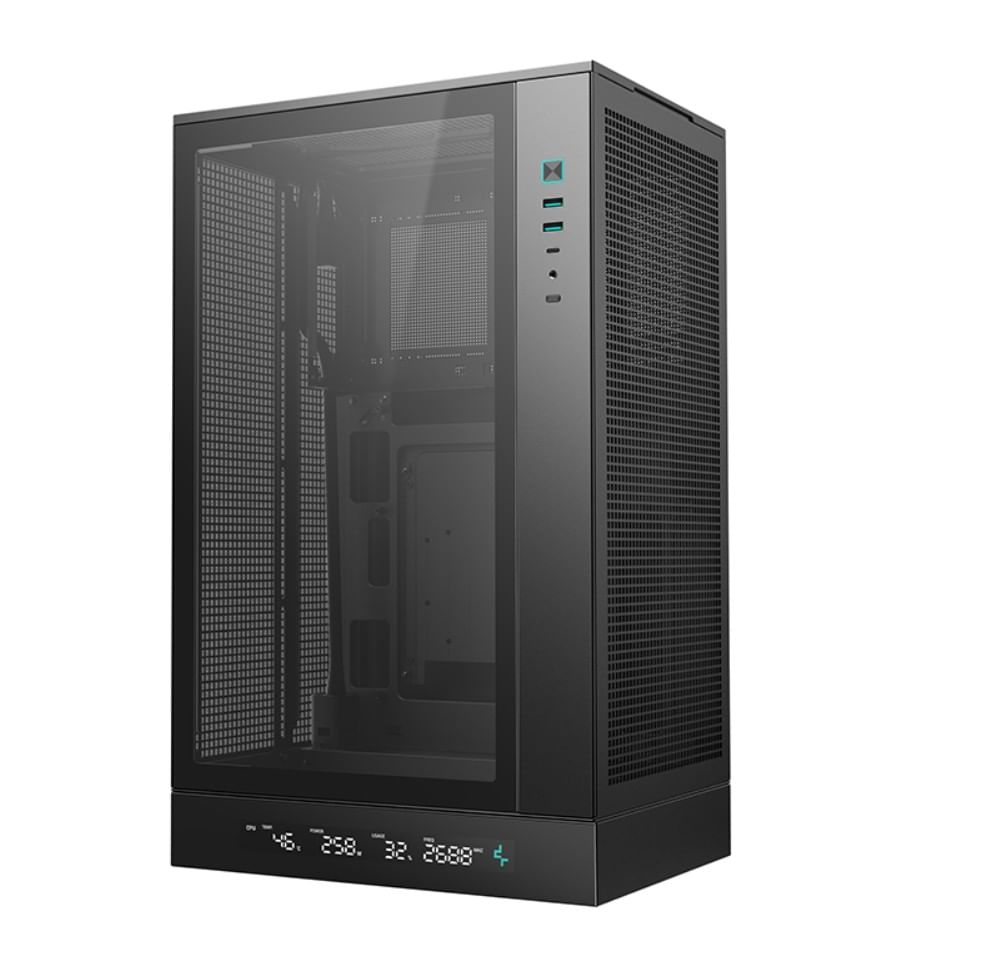 DeepCool CH270 Digital Black Micro-ATX Case - Black