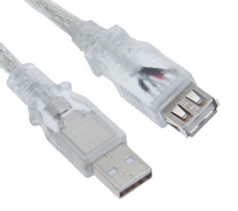 Astrotek USB 2.0 Extension Cable 5m - Type A Male to Type A Female Transparent Colour RoHS 
