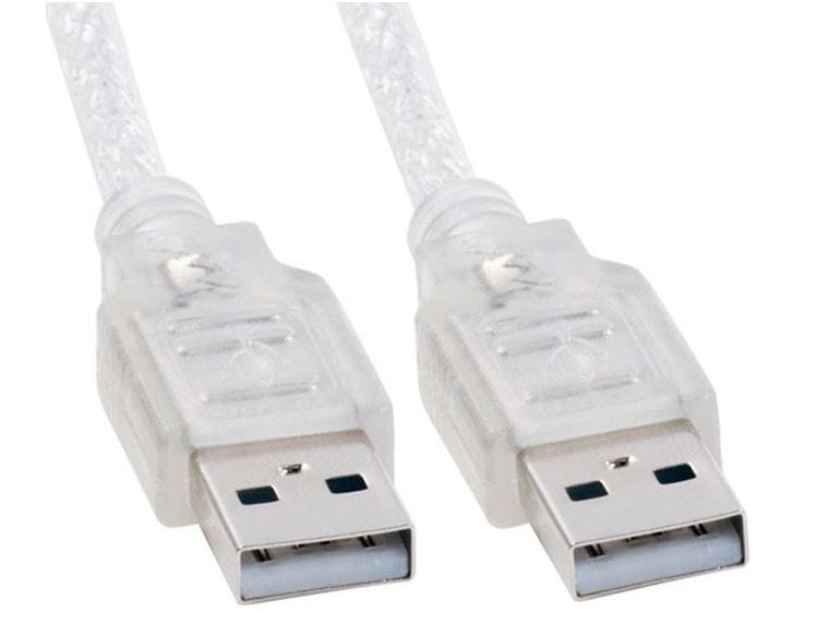 Astrotek USB 2.0 Cable 2m - Type A Male to Type A Male Transparent Colour RoHS 
