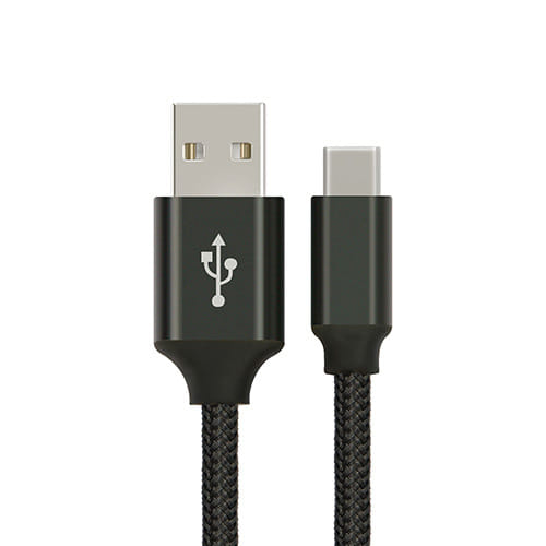 Astrotek 1m USB-C 3.1 Type-C Data Sync Charger Cable Black Strong Braided Heavy Duty Fast Charging for Samsung Galaxy Note 8 S8 Plus LG Google Macbook