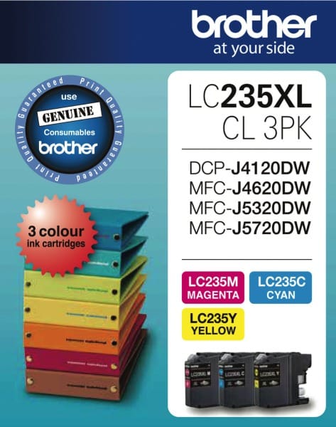 Brother LC-235XL Value Pack Cyan/Magenta/Yellow