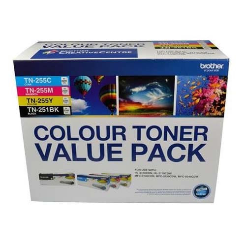 Brother TN251BK and TN255 Colour Laser Toner
