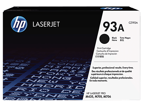 HP 93A Black Laserjet Toner Cartridge