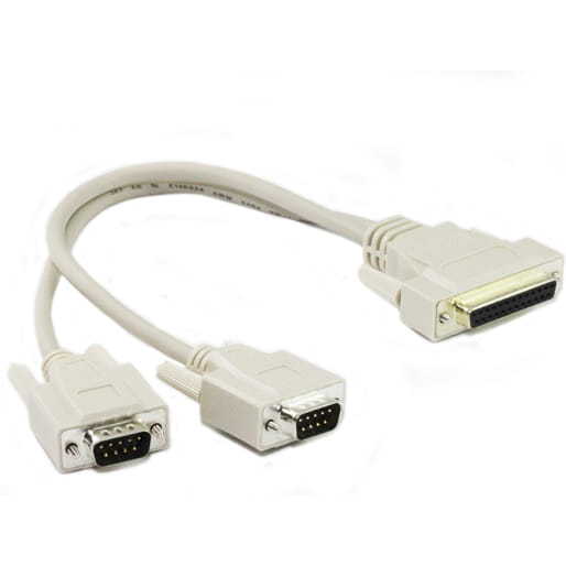 DB25F TO 2 X DB9M Splitter Cable ( 30CM )