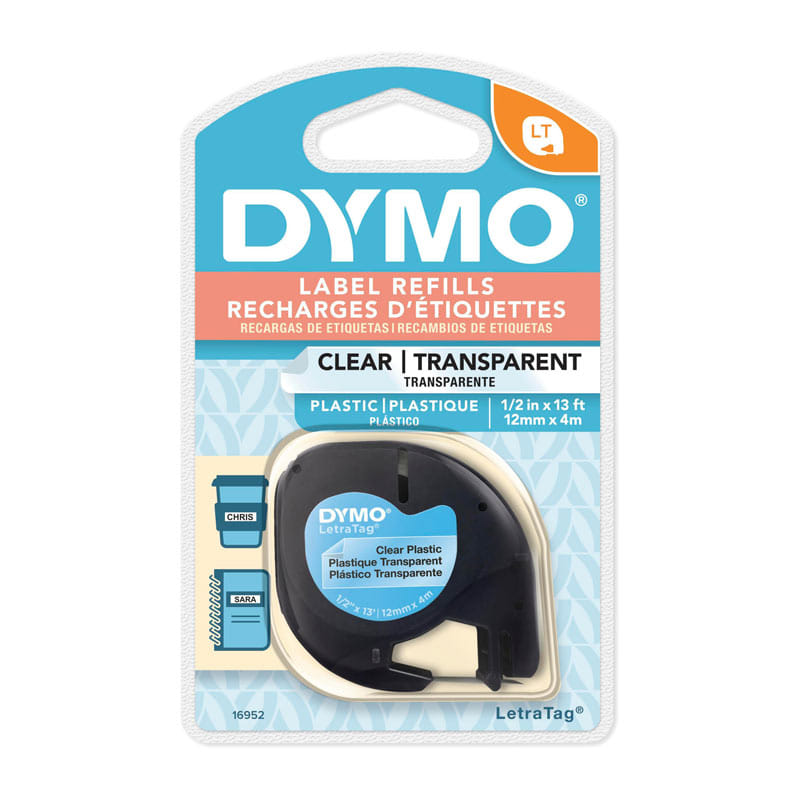 Dymo LT Plastic 12mm x 4m Clear
