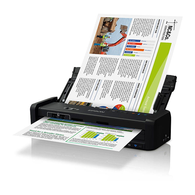 Epson WorkForce DS-360W Compact Sheet-Fed Portable Scanner