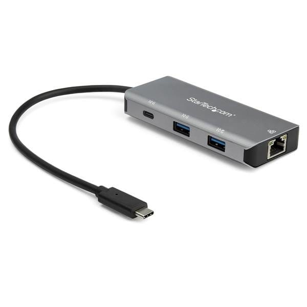 3-Port USB-C Hub with LAN Port - 10Gbps 2x USB-A & 1x USB-C