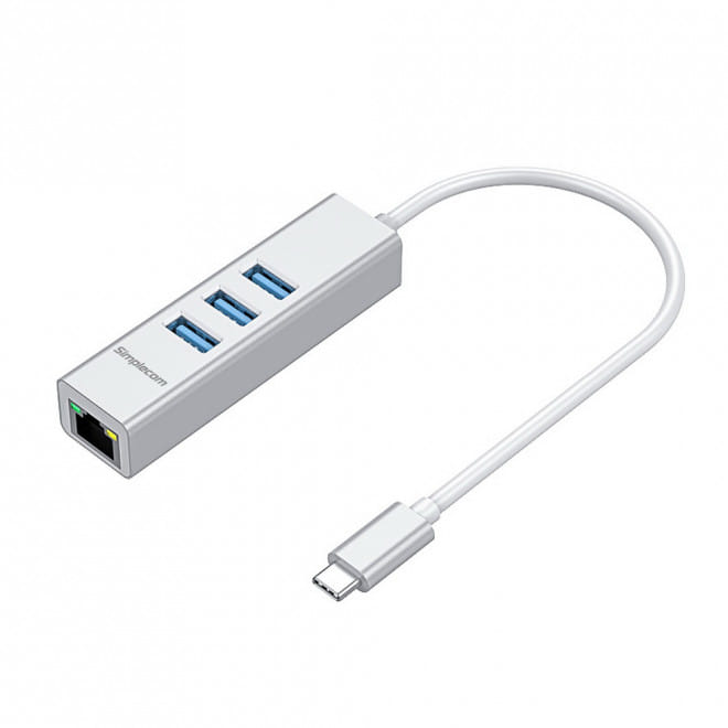 Simplecom CHN421 USB-C to 3 Port USB Hub Silver