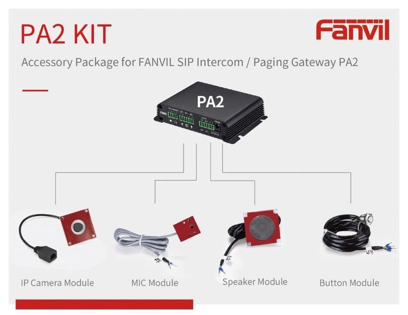 Fanvil PA2 Accessories Kit to Suit IPF-PA2