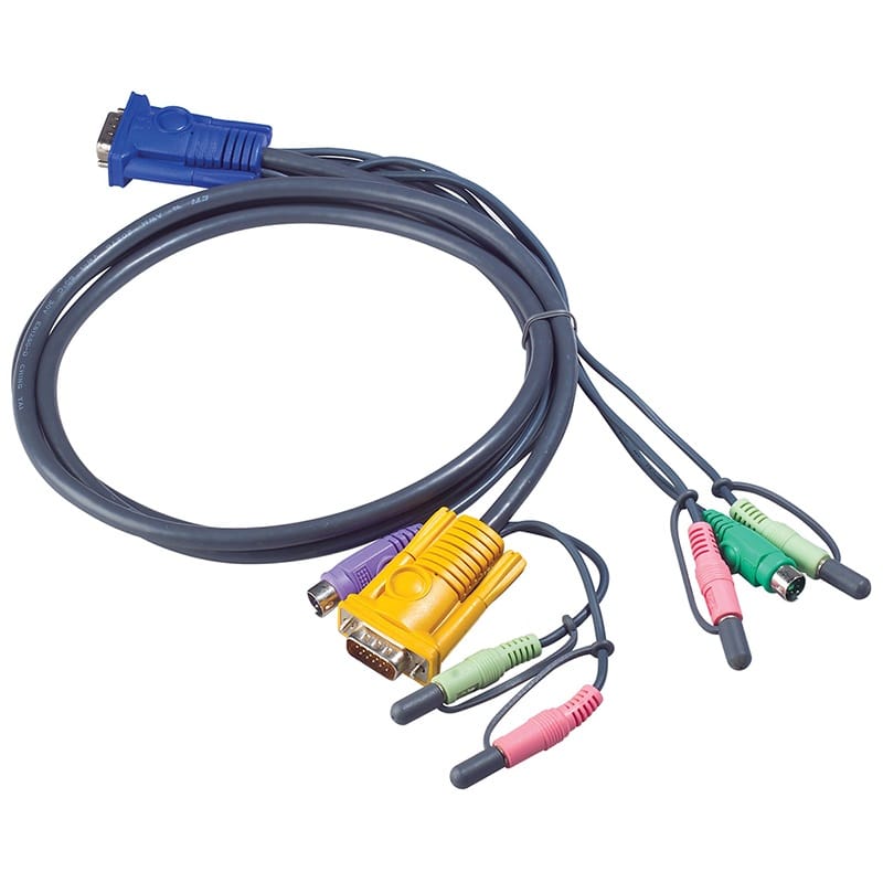 Aten 1.8M PS/2 KVM Cable with 3 in 1 SPHD and Audio