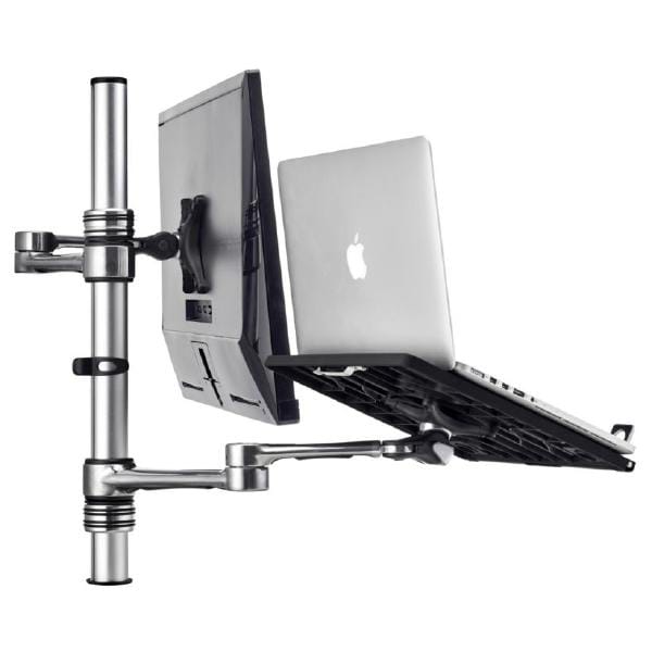 Atdec Notebook Monitor Arm combo Mount Silver