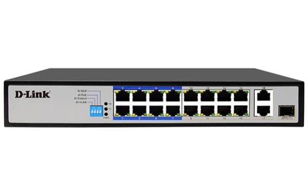 D-Link 18P PoE Switch 16 10/100Mbps LongReach PoE+