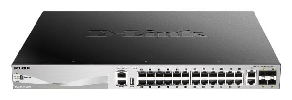 D-Link 30P Stack PoE+ Switch 24 1000Base-T PoE