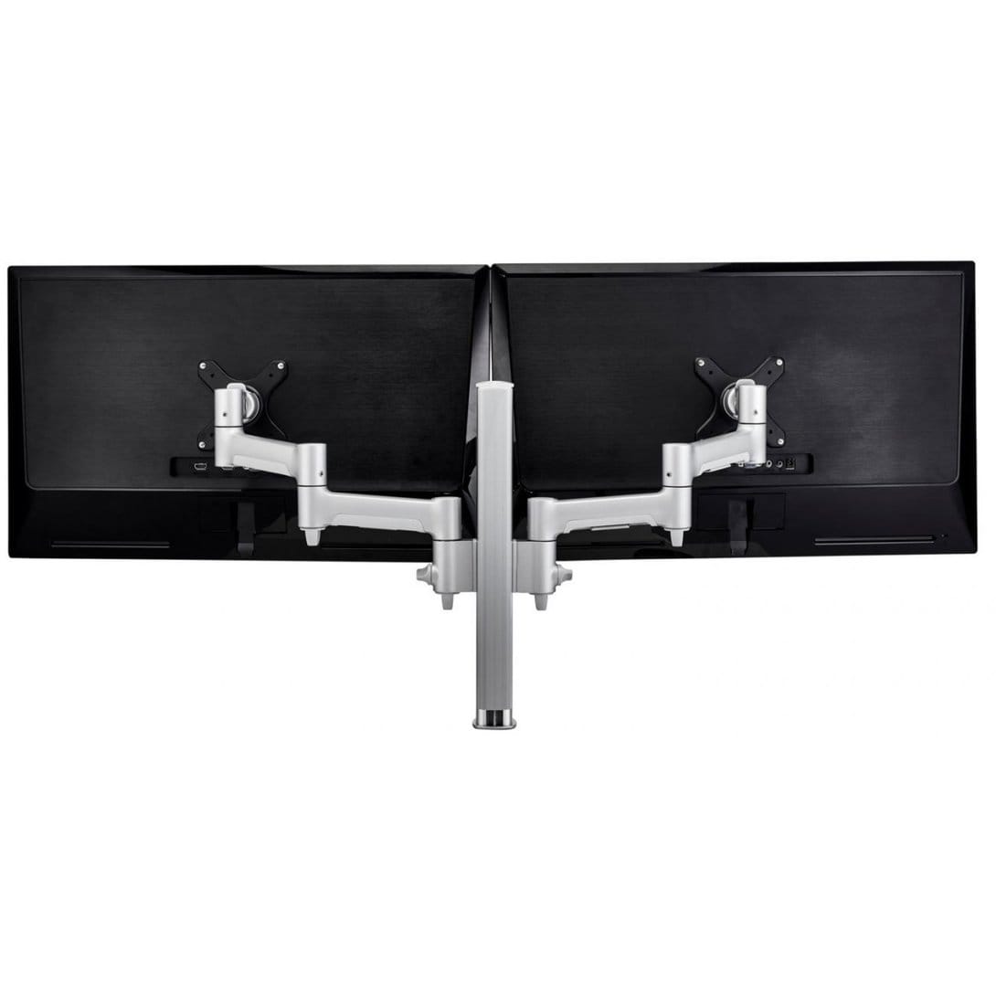Atdec Dual Monitor Desk Mount Silver