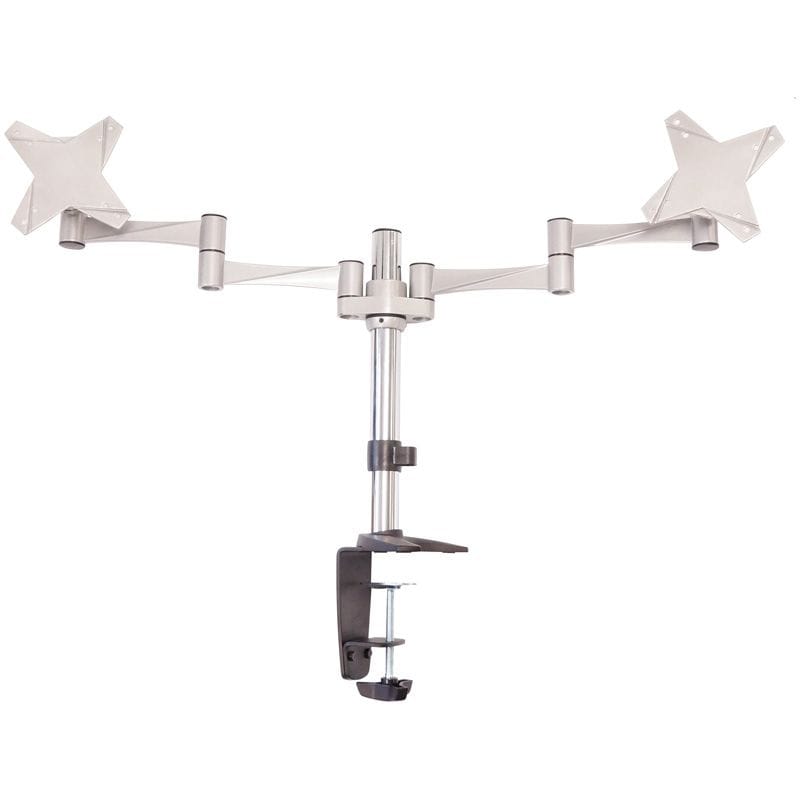 Astrotek Dual Monitor Arm Desk Mount Stand 43cm for 2 LCD Displays 21.5' 22' 23.6' 24' 27' 8kg 30?? tilt 180?? swivel 360?? rotate VESA 75x75 100x100