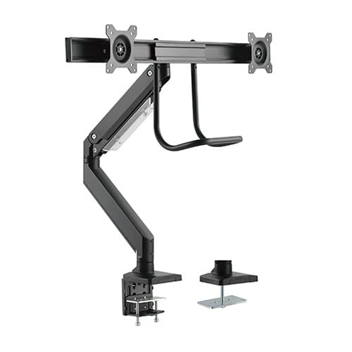 Brateck Dual Aluminium Mon Arm With Handle 17"-32"
