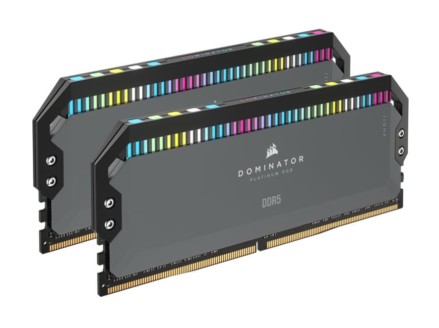 CORSAIR DOMINATOR PLATINUM RGB DDR5 RAM 32GB (2x16GB) 6000MHz C30 - Intel XMP 3.0 Optimized, ICUE Lighting