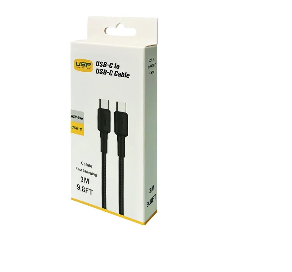 USP BoostUp USB-C to USB-C Cable 3m - Black