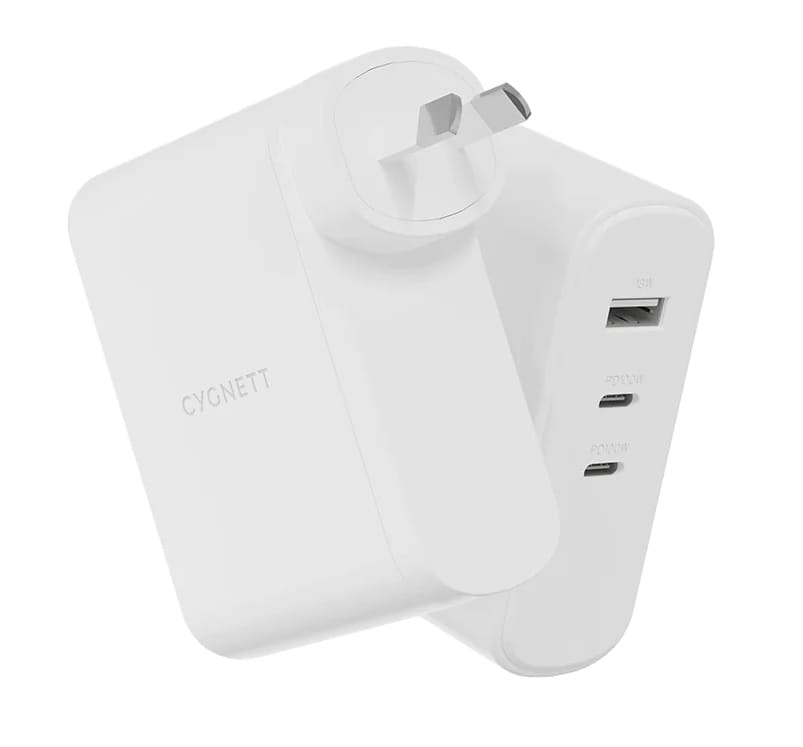 Cygnett PowerMaxx 100W MultiPort GaN Wall Charger - White