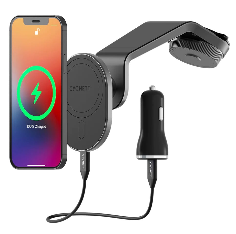 Cygnett Maghold Magnetic Car Wireless Charger 15W - Black