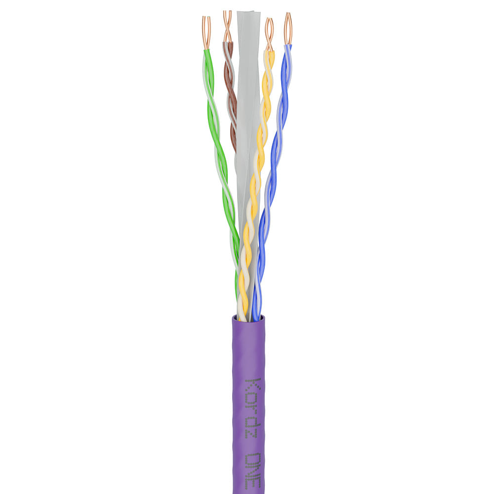 Kordz Professional CAT 6 U/UTP Bulk Cable, LSZH, Purple, 305m Pro Box