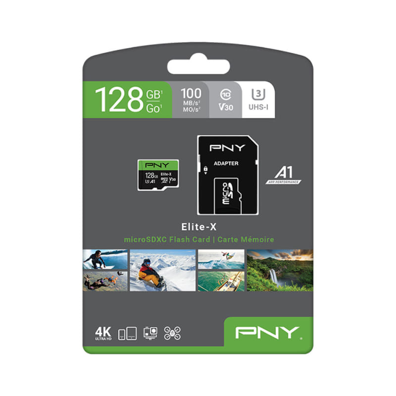 PNY uSD Elite-X 128GB Flash Memory Card