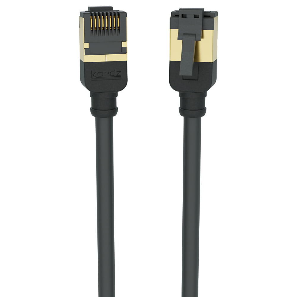 Kordz Professional Slim Profile CAT6A Network Patch Cord black - 0.75m