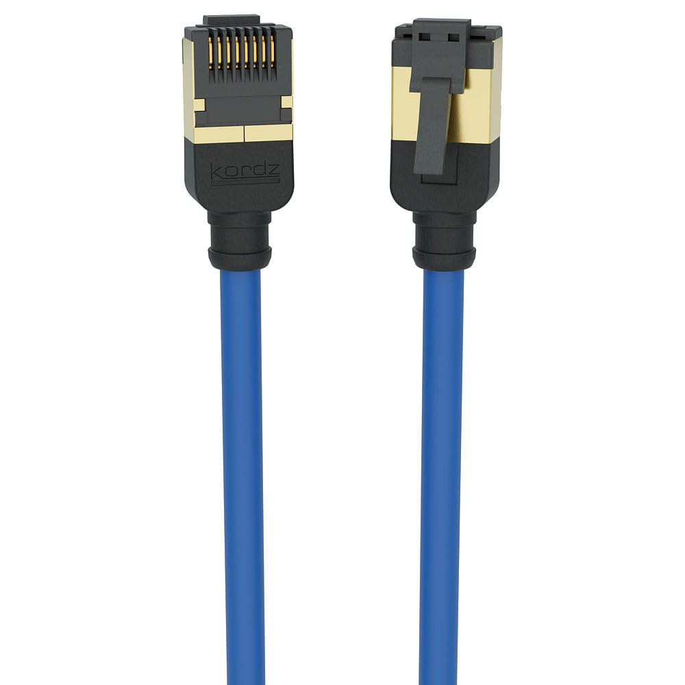 Kordz Professional Slim Profile CAT6A Network Patch Cord blue - 2.5m