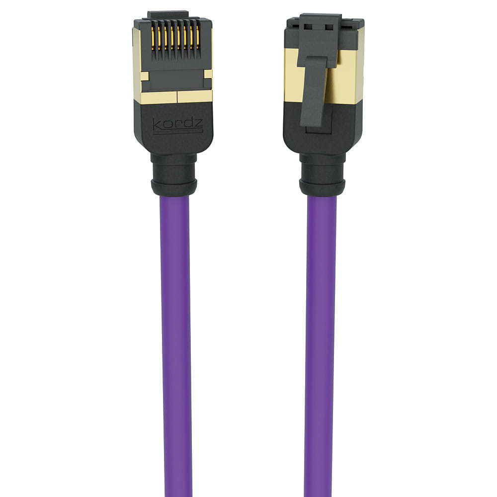 Kordz Professional Slim Profile CAT6A Network Patch Cord purple - 0.75m