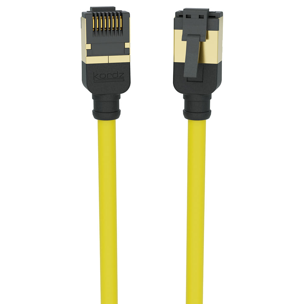 Kordz Professional Slim Profile CAT6A Network Patch Cord yellow - 4.0m