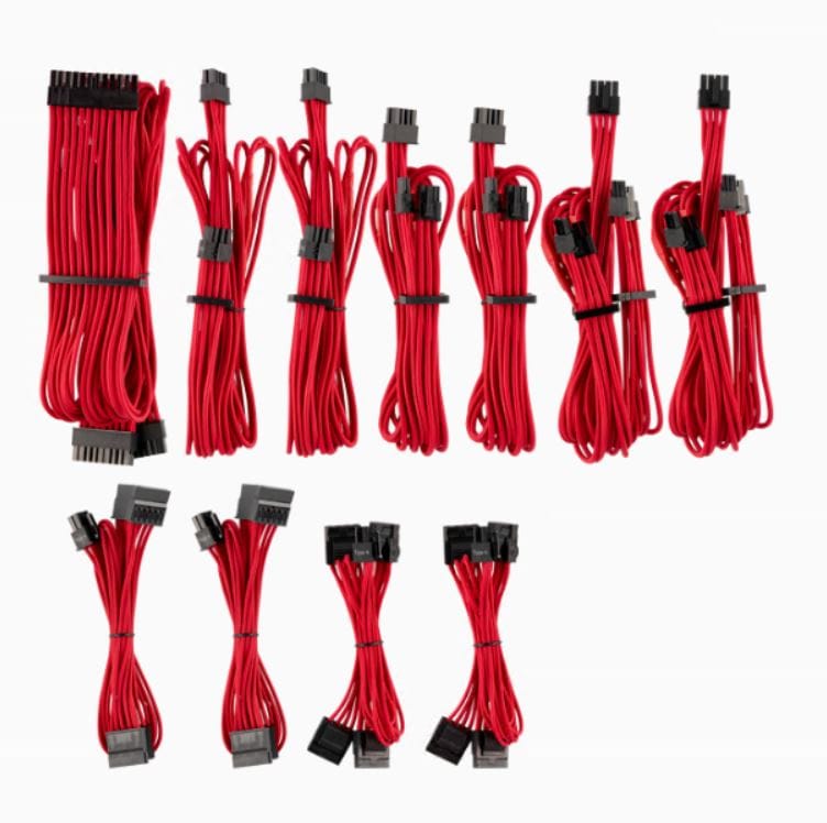 Corsair Individually Sleeved PSU Cables Pro Kit - Red
