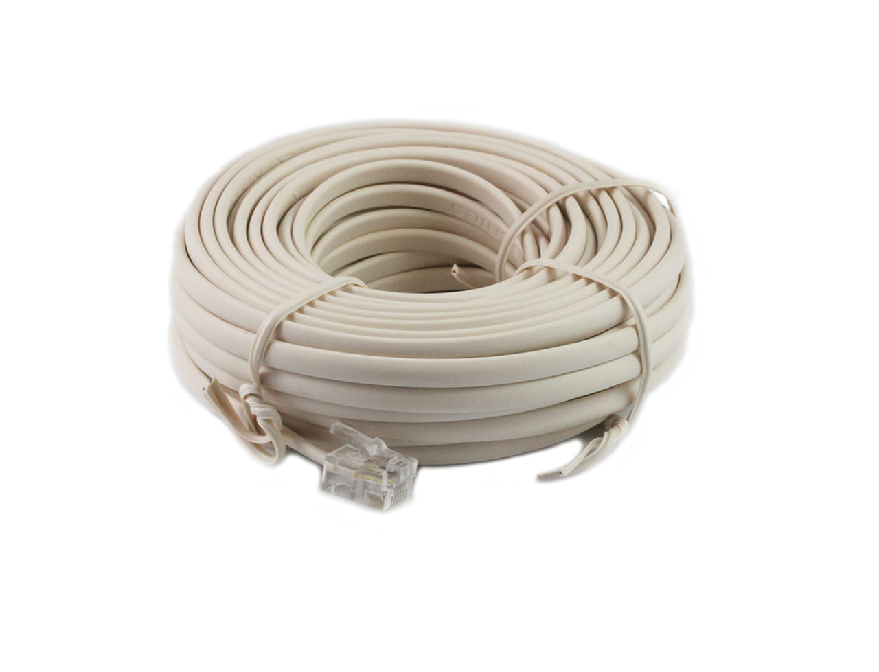 Cavo Telefonico Piatto 15 Metri – RJ12 Maschio A RJ12 Maschio 6P6C – Grigio, Perfetto Per Collegamenti Lunghi - 3