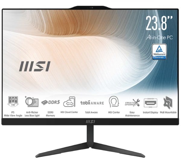 MSI Modern AM242P 23.8" IPS FHD All-In-One PC, Core 7 150U, 64GB RAM, 1TB SSD, Windows 11 Pro