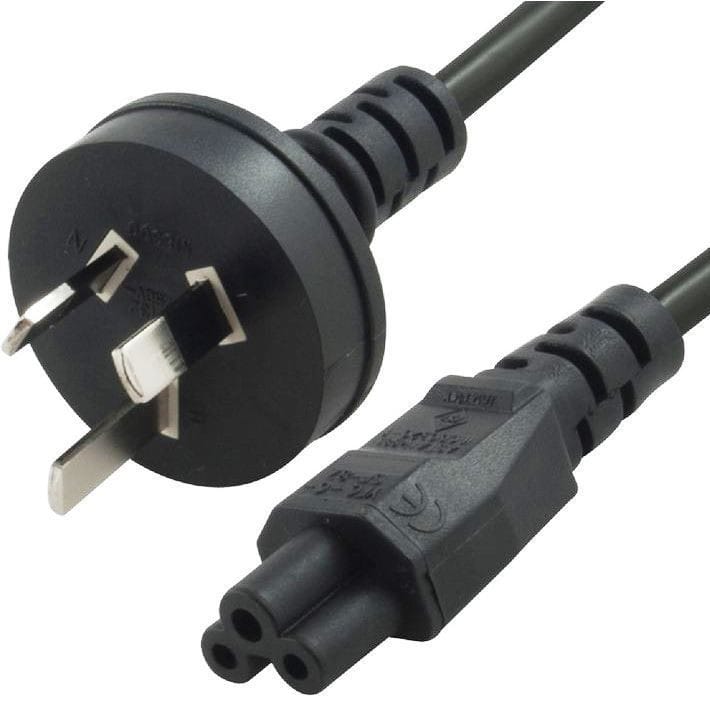 Astrotek AU Power Lead Cord Cable 2m - 3-Pin to Cloverleaf Plug ICE 320-C5 Mickey Type Black 240V 7.5A 3 core for Notebook/Laptop AC Adapter (