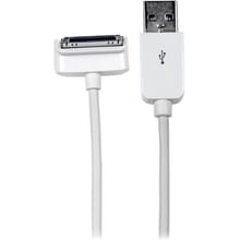 StarTech 1m (3 ft) Down Angle Apple 30-pin Dock Connector to USB Cable ...
