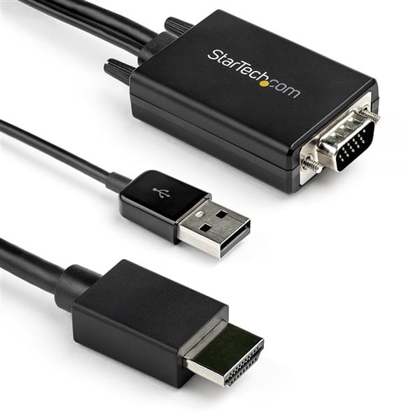 2 m (6.6 ft.) VGA to HDMI Adapter Cable with USB Audio